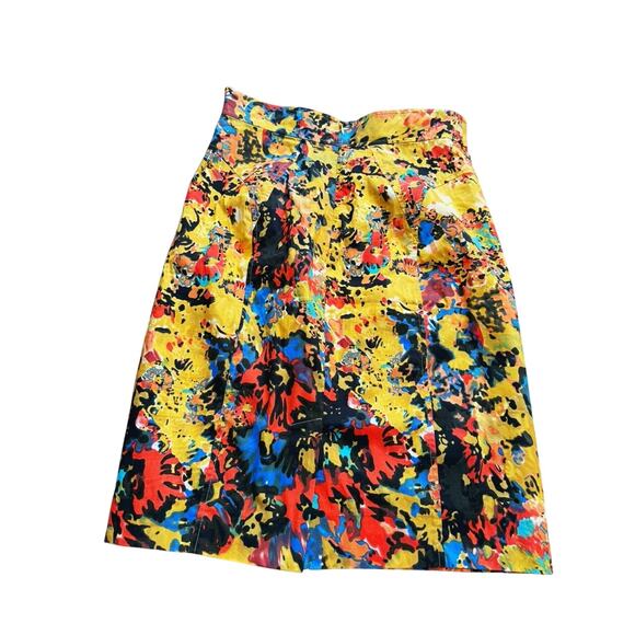 Tracy Reese Anthropologie Gainsborough Yellow Pencil Skirt 12 Artsy Vintage - Picture 3 of 9